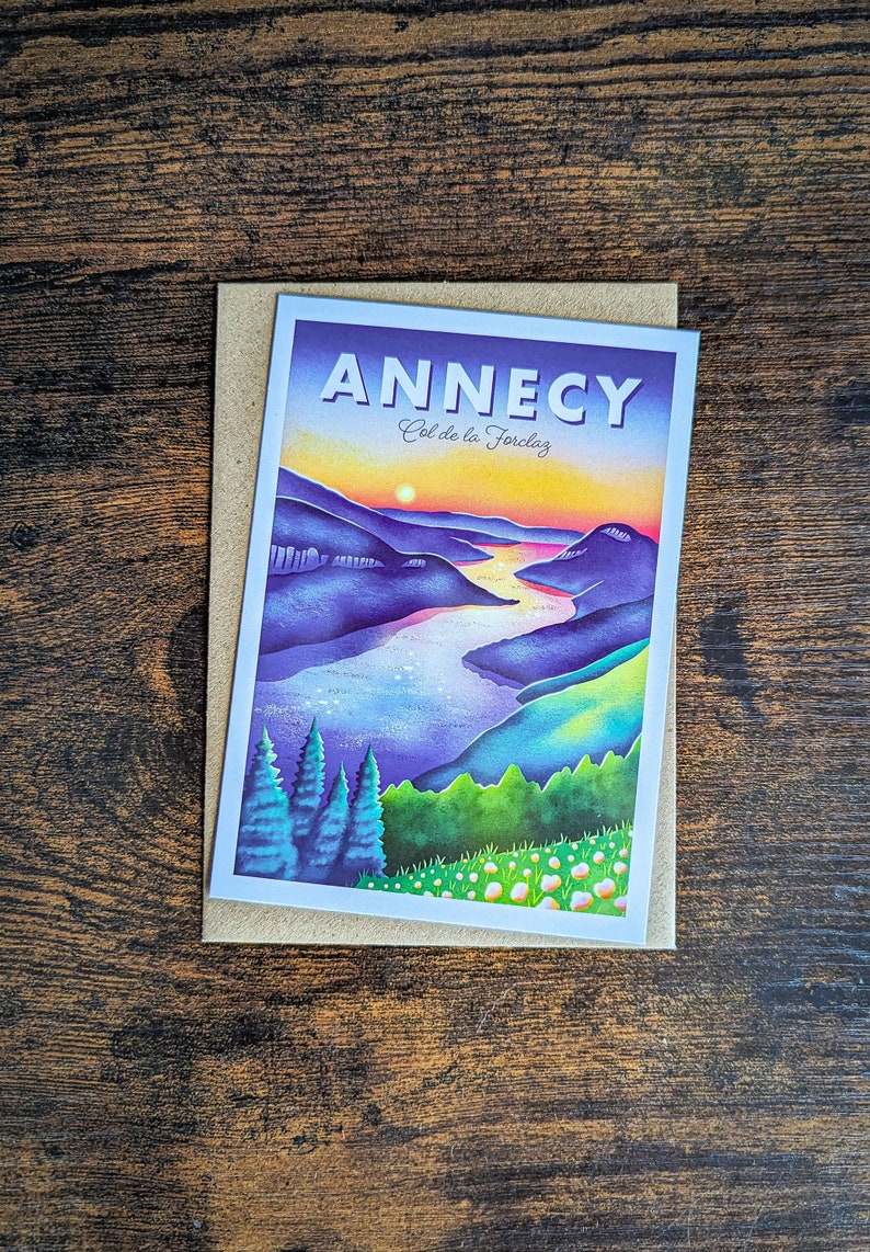 Carte postale Annecy Col de la Forclaz | Illustration, papeterie immagine 2