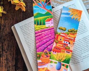 South of France bookmark on glossy paper | Illustration, stationery