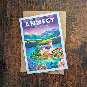 Carte postale Annecy Château de Duingt | Illustration, papeterie immagine 2