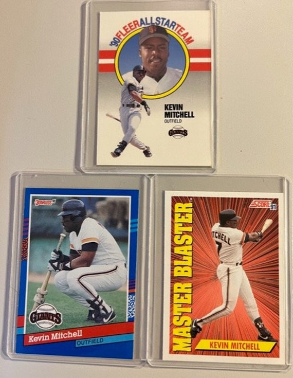 Kevin Mitchell Baseball Cards 3 in Lot 
