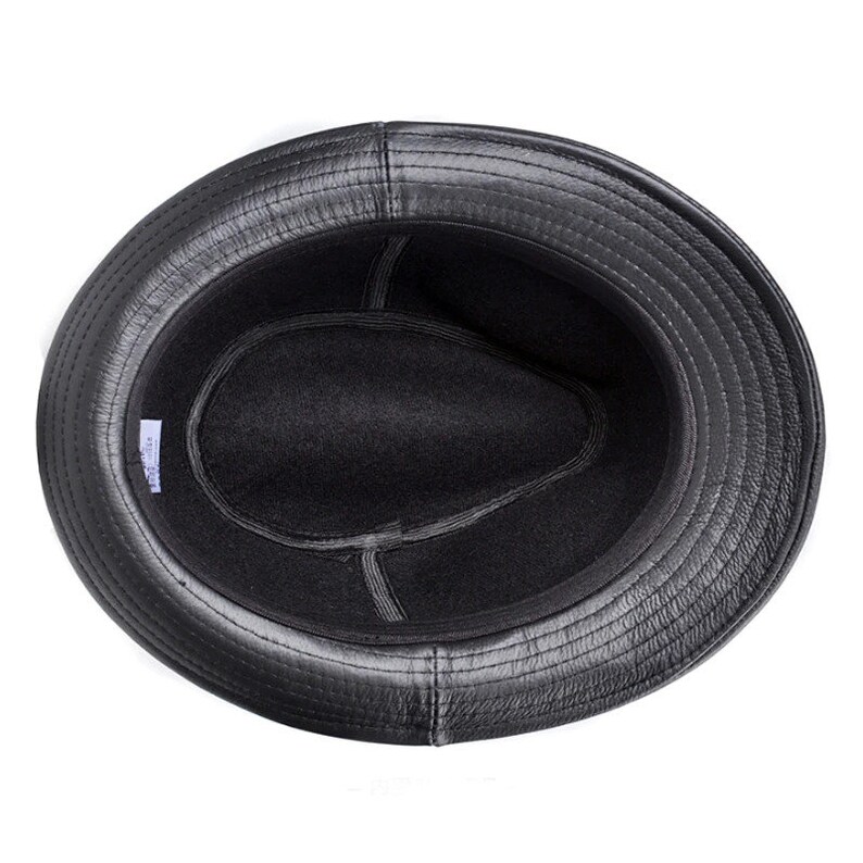 Fedora High Quality Genuine Leather Hat, Jazz Fedora Hat, Gentleman