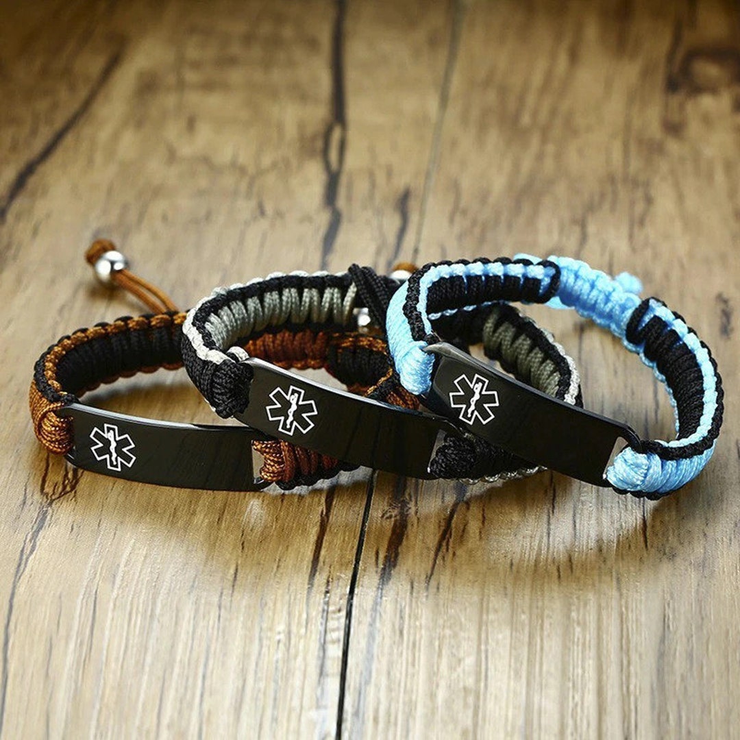 Blue Medical Bracelet Green Medic Bracelet Custom Bracelets Etsy