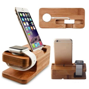 Bamboo Wood Docking Station, Phone Docking Station,  Bamboo Wood Phone Charging Station, Desk Orgaizer,  BoyzWillBBoyz