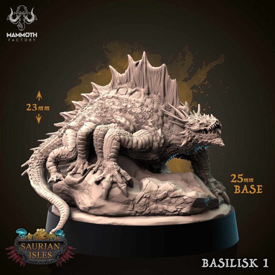 Basilisk Mini by Mammoth Factory Games D&amp;D Miniatures Pathfinder Minis ...
