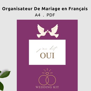 French wedding planner, wedding planner or personalized organizer to print