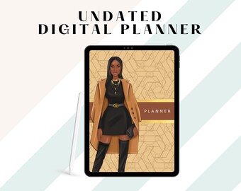 Black Girl Digital Planner, Melanin Planner, Black Woman Planner, Undated Digital Planner, Goodnotes Planner, Black Women Digital Planner