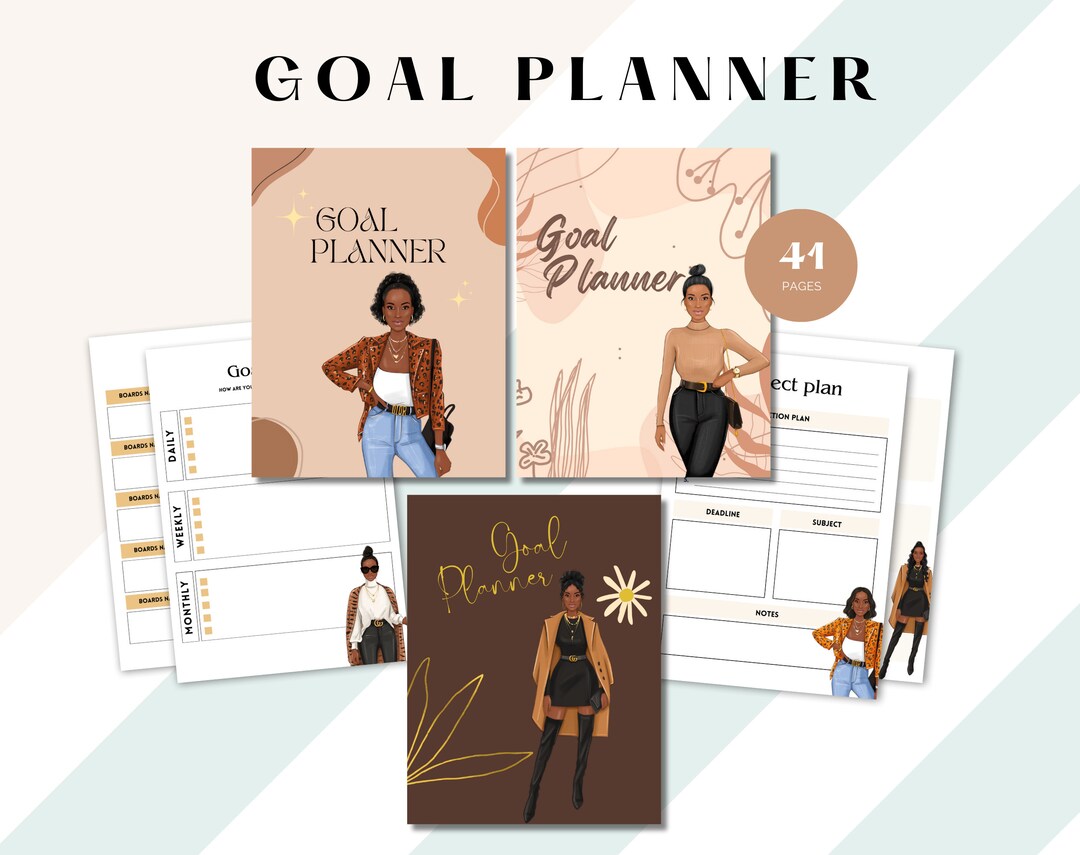 Goal Planner, Goals Tracker, SMART Goal Setting Workbook Kit ...