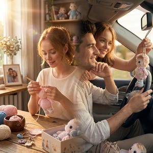 Amigurumi Baby Doll Crochet Pattern, Car Decor, Interior Accessory (PDF Download)