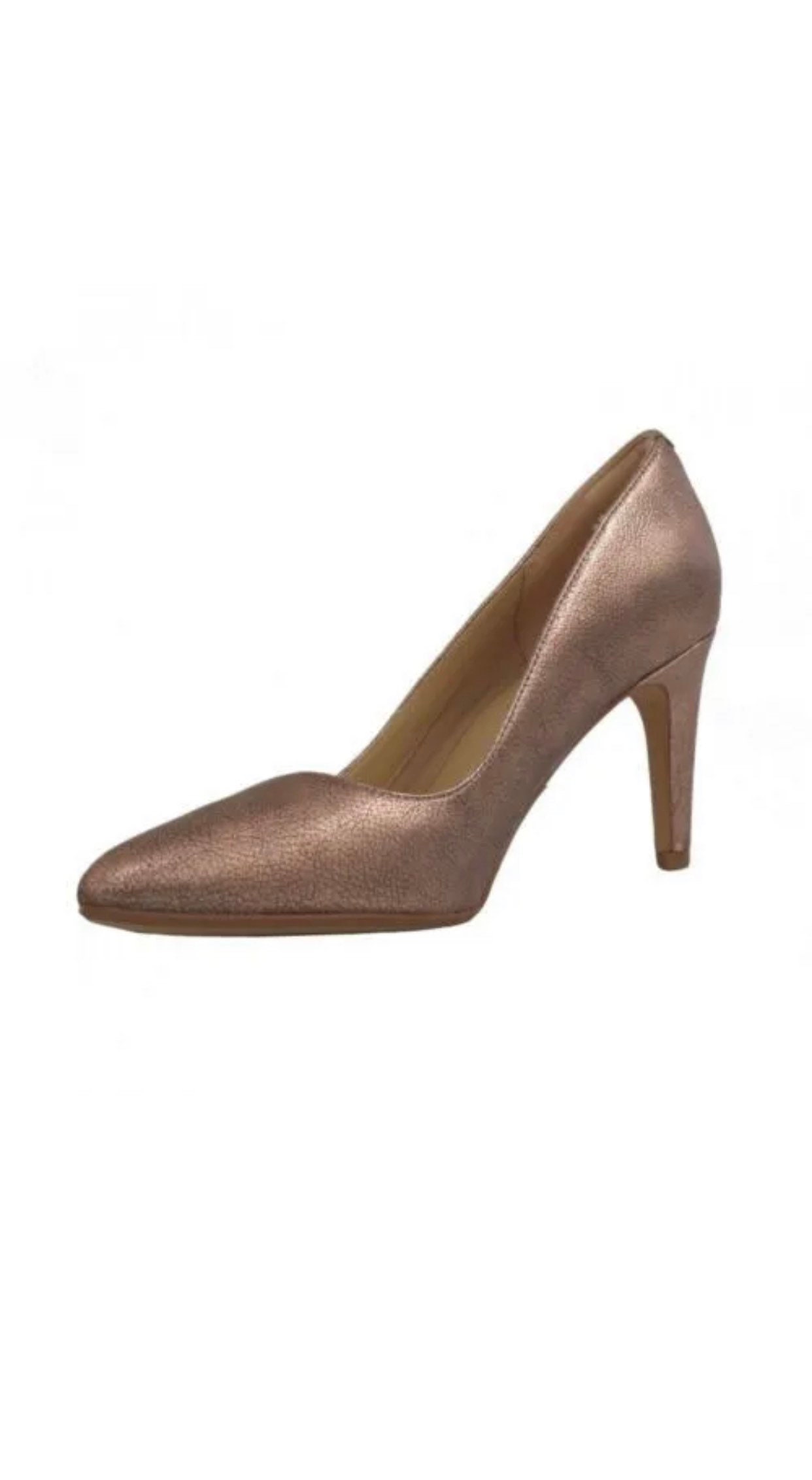 New Clarks Ladies Laina Rae Rose Gold Leather Court Shoes Etsy
