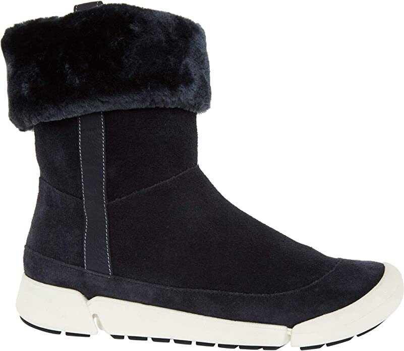 New Clarks TRI Attract Navy Ankle Boots 