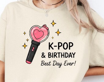 K-Pop Birthday Shirt, K-Pop Fan Gift, Korean Music Lover Birthday Gift, Cute K-Pop Birthday Tee, Korean Culture Gift