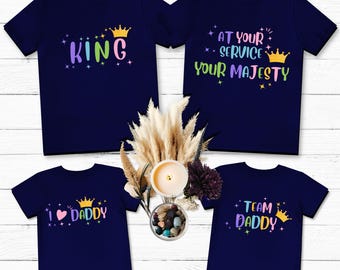 T-shirt en coton King Dad, cadeau pour la fête des pères