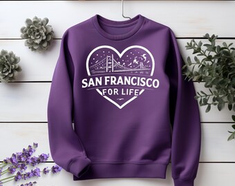 Camiseta San Francisco Forever, Sudadera con capucha SF Pride, Sudadera con estampado del Puente Golden Gate, Regalo para amantes del Área de la Bahía