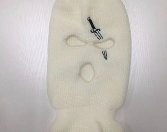 Embroidery Sword Ski mask |Halloween Party Mask | balaclava | Halloween costume