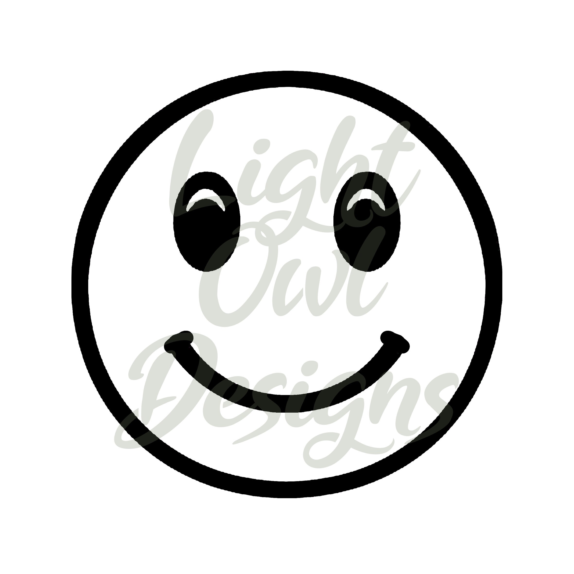 Simple Happy Face -digital Download Image - Project Resource - JPEG ...