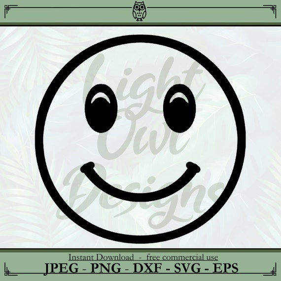 Simple Happy Face digital Download Image Project Resource - Etsy