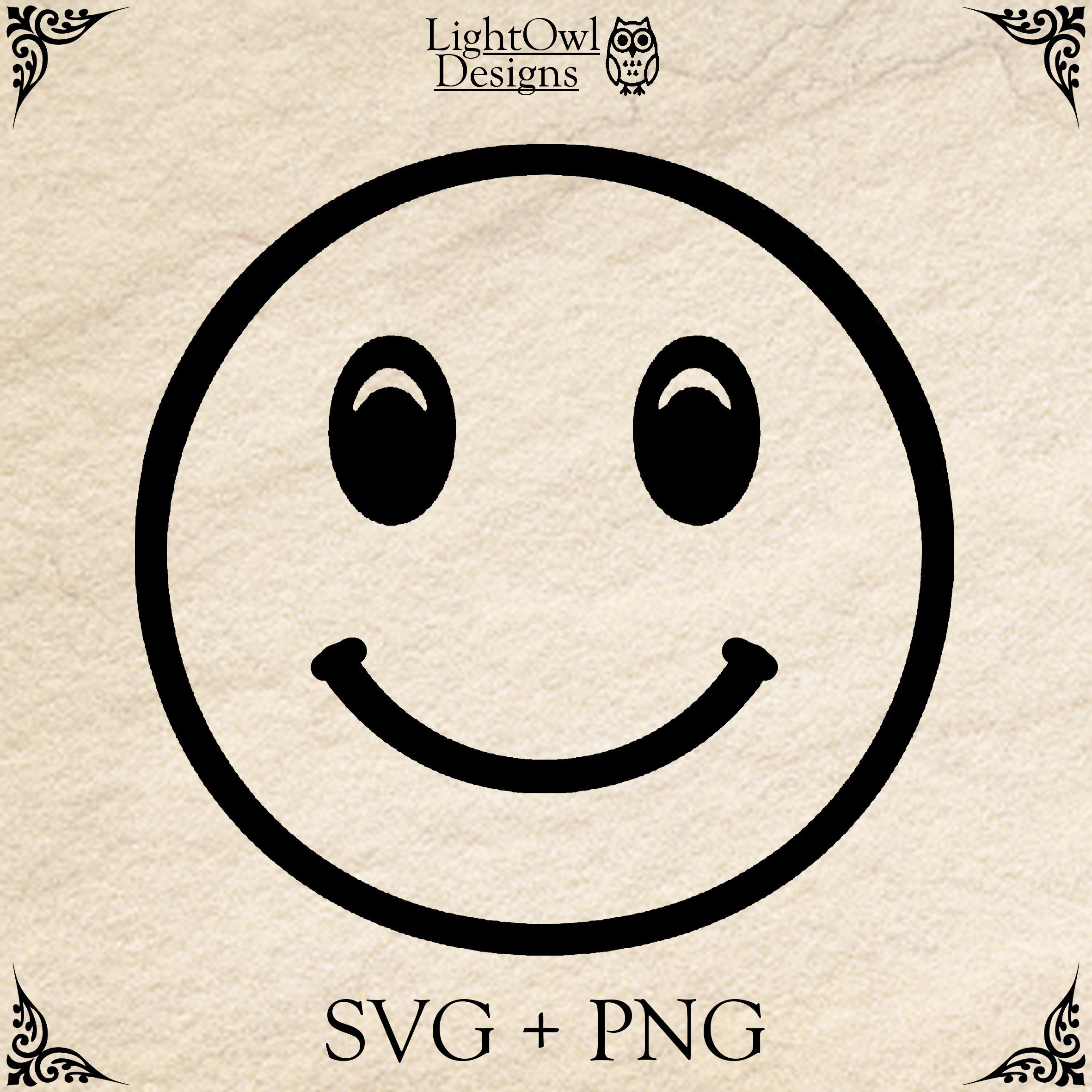 Simple Happy Face -digital Download Image - Project Resource - JPEG ...