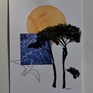 Composizione "Mare, pino, sole e gabbiano"