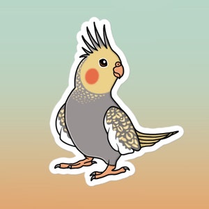 Pearl Cockatiel Sticker | Cute Cockatiel | Birb Sticker | Cute Birb | Parrot Sticker