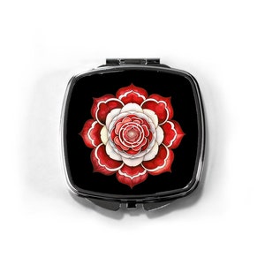 Espejo compacto Tudor Rose: regalo de los Tudor, regalo de la historia de los Tudor, regalo de la realeza Tudor, regalo de la historia inglesa, regalo de la Guerra de las Dos Rosas
