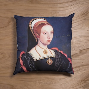Katherine Howard Cushion Case - Kathryn Howard Cushion Case - Tudor Queen Cushion Cover - History Lovers Cushion Case - Tudor History Gift