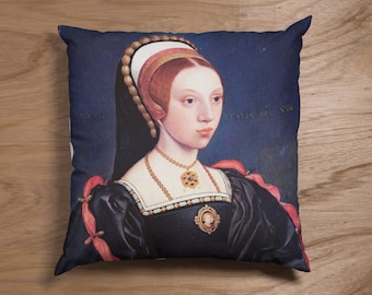 Katherine Howard Cushion Case - Kathryn Howard Cushion Case - Tudor Queen Cushion Cover - History Lovers Cushion Case - Tudor History Gift