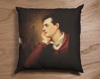 Lord Byron Cushion Cover - Literary Cushion Cover - Famous Author Cushion Case - Romantic Poets Gift
