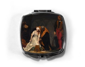 Espelho Lady Jane Grey - A execução de Lady Jane Grey Presente - Espelho da rainha Tudor - Presente da história Tudor - Presente para os amantes da história -