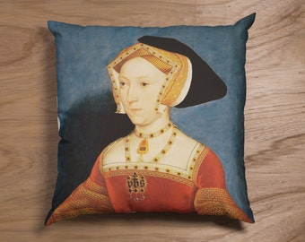 Housse de coussin Jane Seymour - Cadeau Jane Seymour - Housse de coussin Tudor Queen - Taie d'oreiller Tudor History - Cadeau pour les amateurs d'histoire