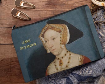 Jane Seymour Large Make Up Bag - History Carry Case - Tudor Queen Gift