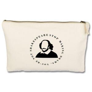 Shakespeare Large Make Up Bag - Shakespeare Carry Case - William Shakespeare Gift
