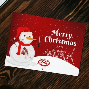 Lovecraftian Snowman Christmas Card - Cthulhu, Lovecraft