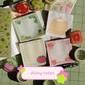 Apple tomato pudding sticky note stationery