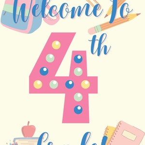 Welcome to 4th Grade Poster Template