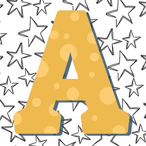 Alphabet PNG Template Letters A-Z, Printable - Etsy
