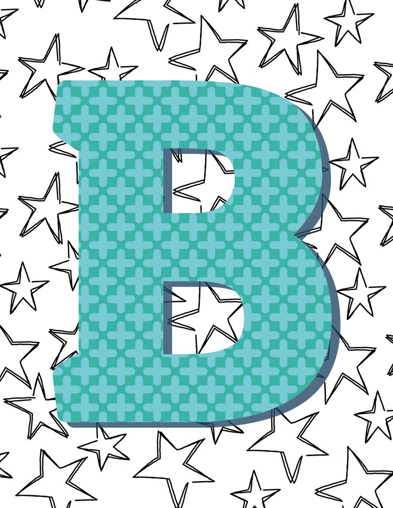 Alphabet PNG Template Letters AZ, Printable Etsy