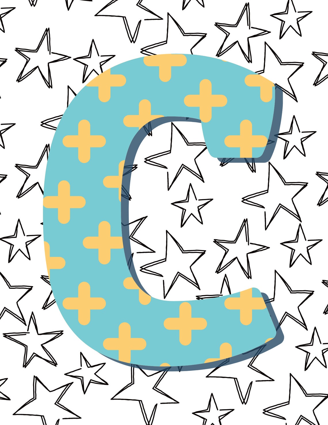 Alphabet PNG Template Letters A-Z, Printable - Etsy
