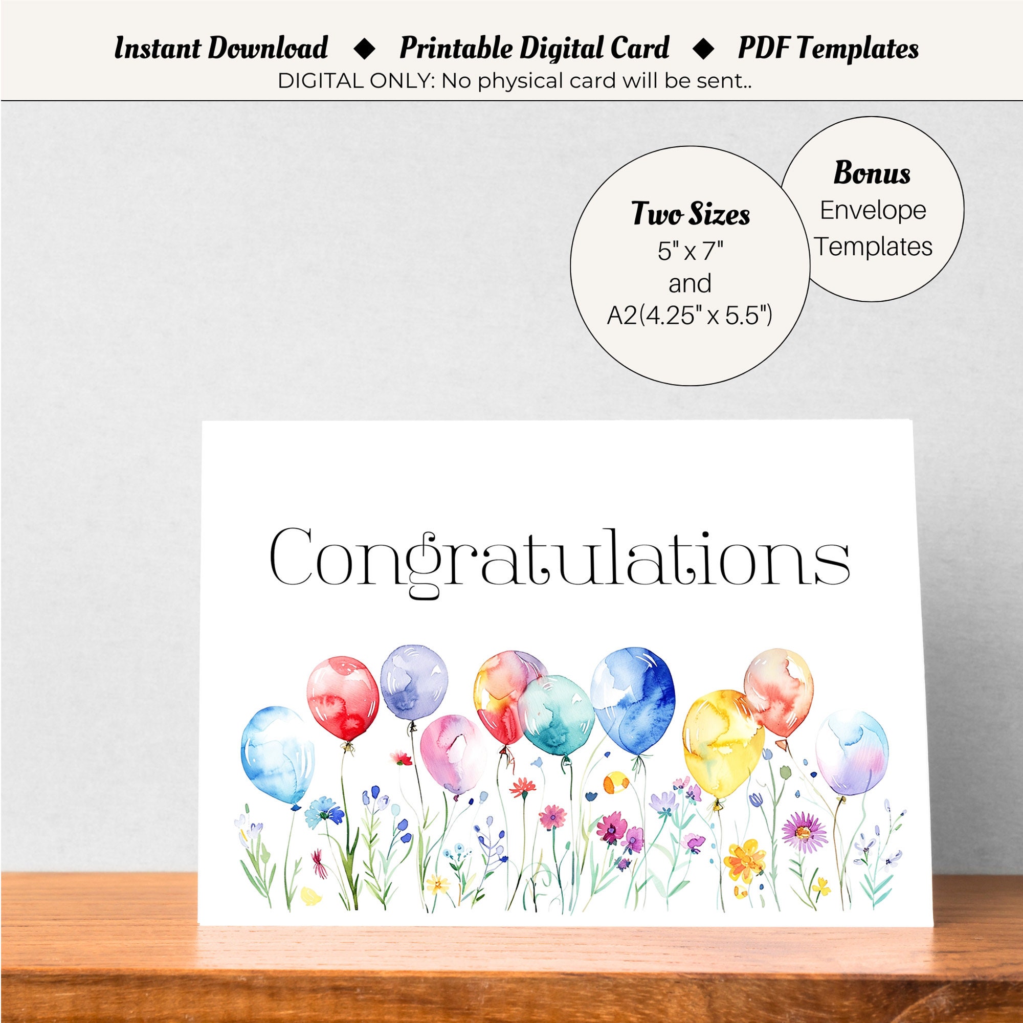 Printable Congratulations Card to Celebrate a Big Achievement, Pretty ...