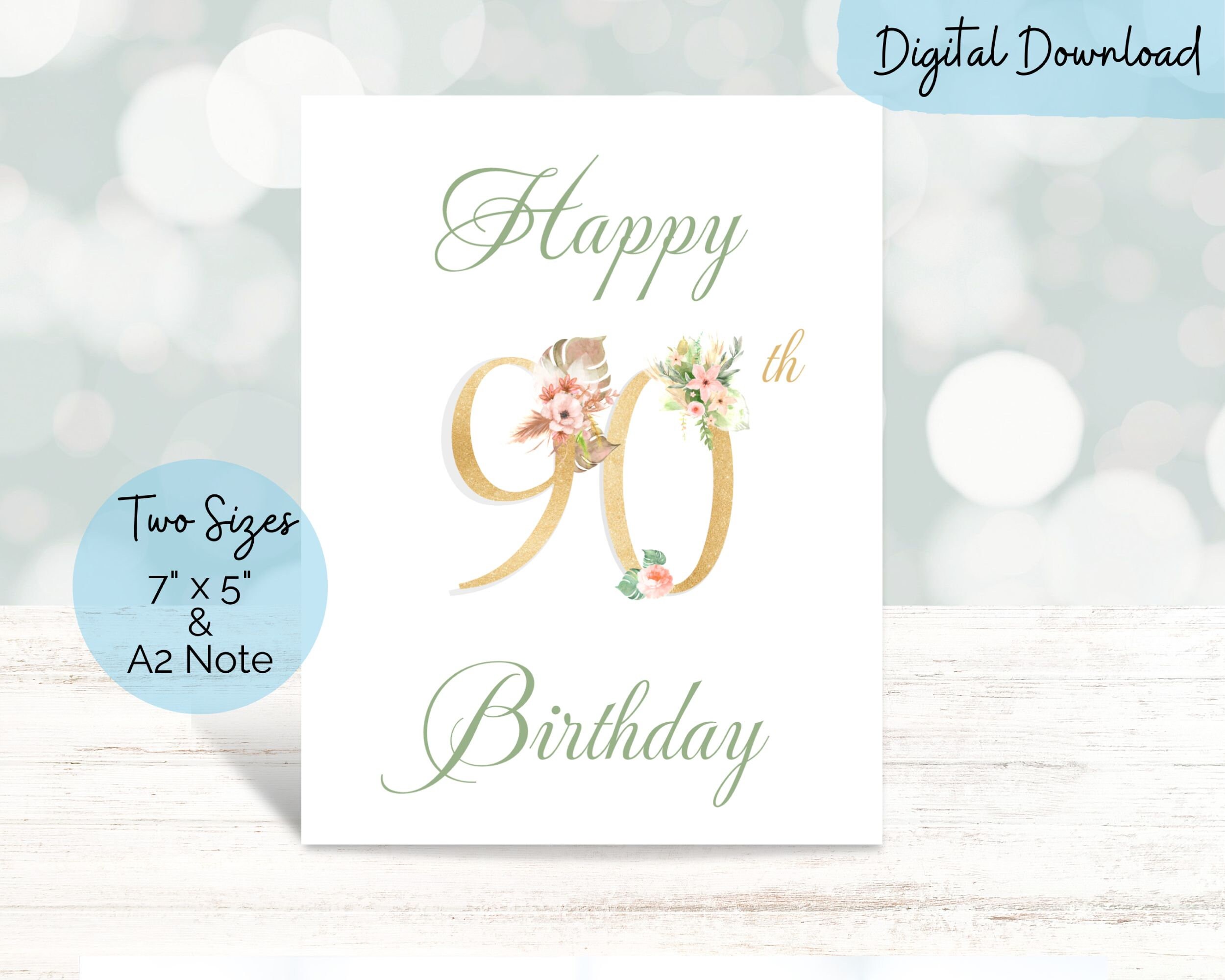 Happy 90th Birthday Card Wish a Special Happy 90th Birthday With This ...