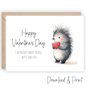 Tarjeta divertida e imprimible de feliz día de San Valentín, perfecta para padres, mamás, papás, compañeros de trabajo, abuelos, amigos, tamaños 5x7 y A2, DESCARGA DIGITAL