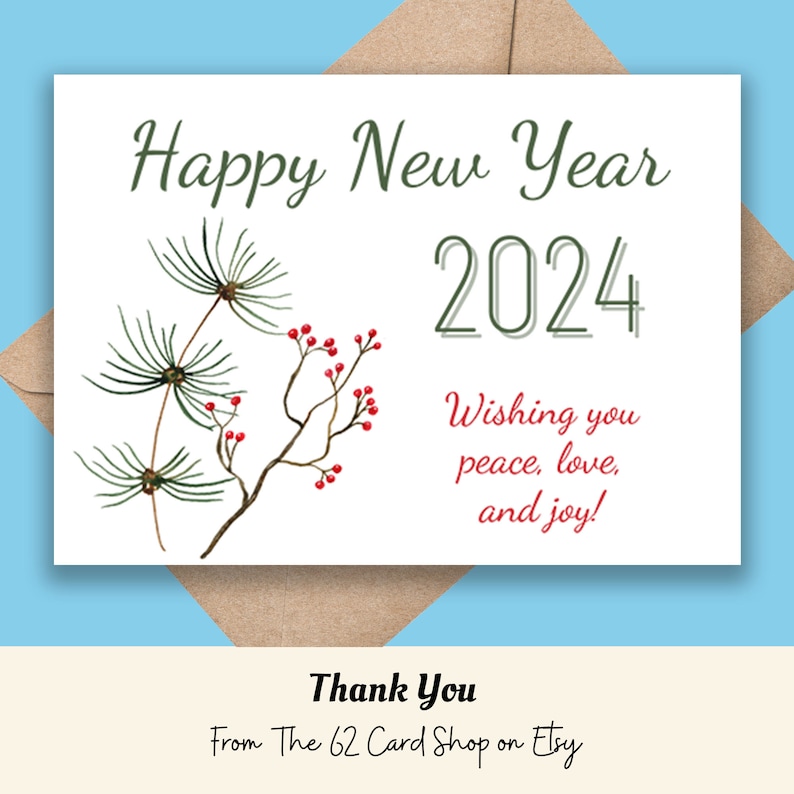 Wishing Joy and Peace With a Happy New Year Card New Years Cards for ...