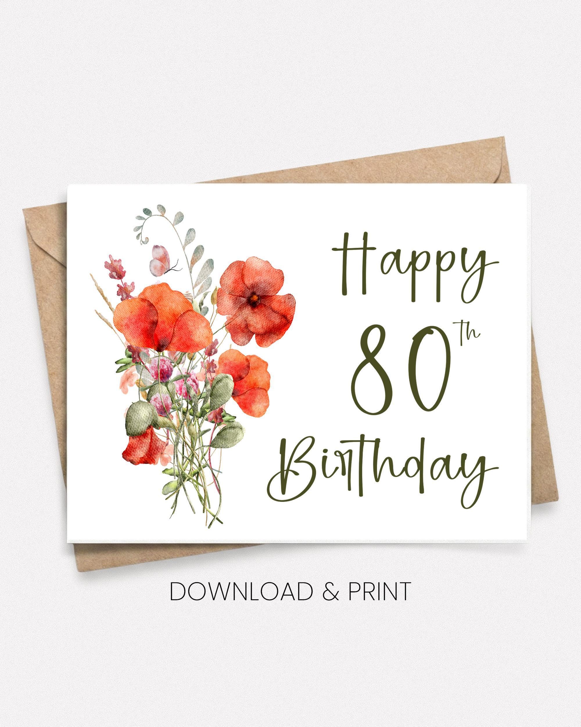Set Di 80 Biglietti Di Auguri Di Compleanno Unici Con Buste E Adesivi, Formato 12,7x17,8 Cm, Cartoncino Spesso