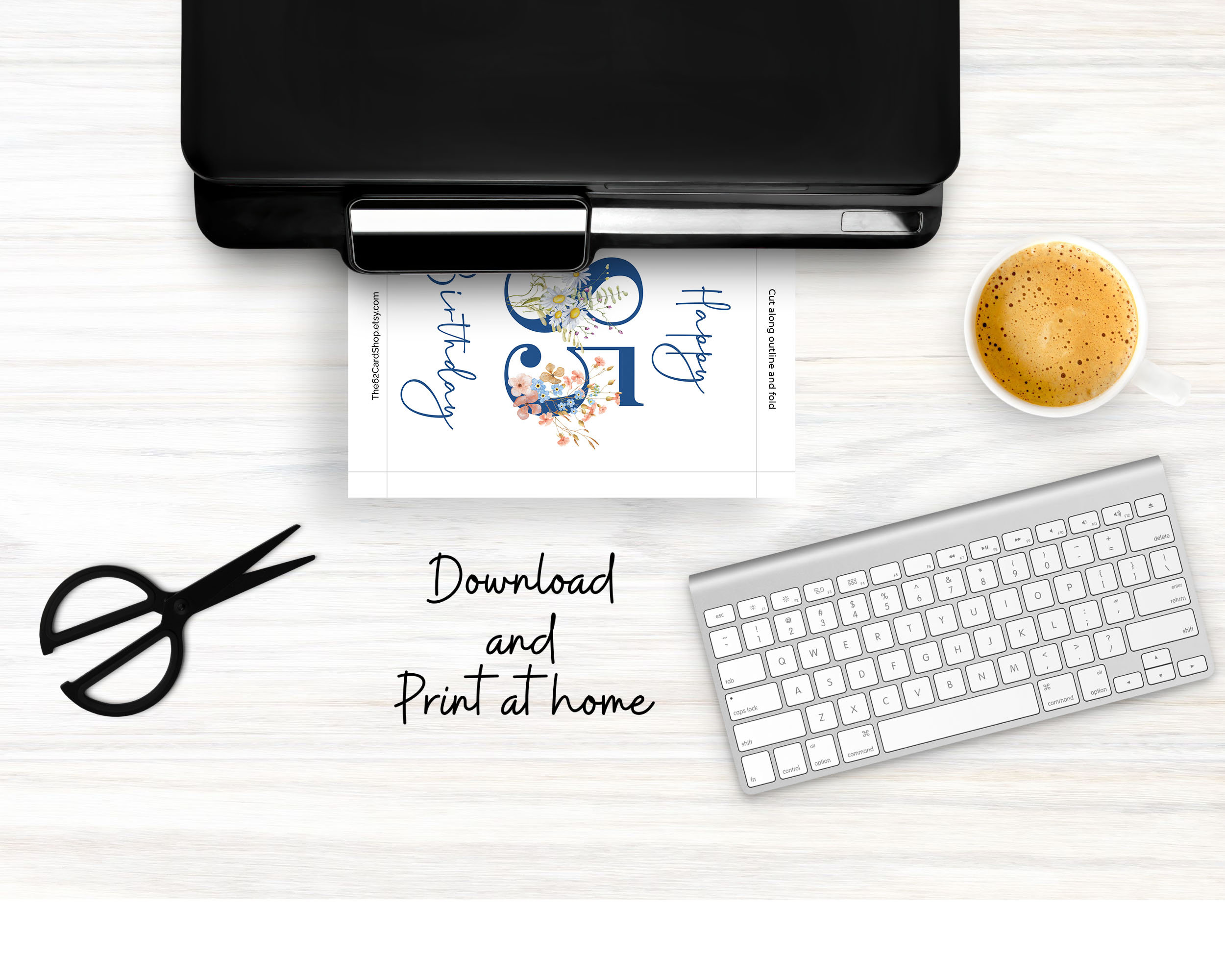 Printable 85th Birthday Card in Sizes 7x5 &amp; A2, Celebrate a Happy 85th ...