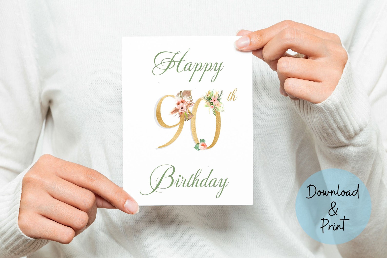 Happy 90th Birthday Card Wish a Special Happy 90th Birthday With This ...