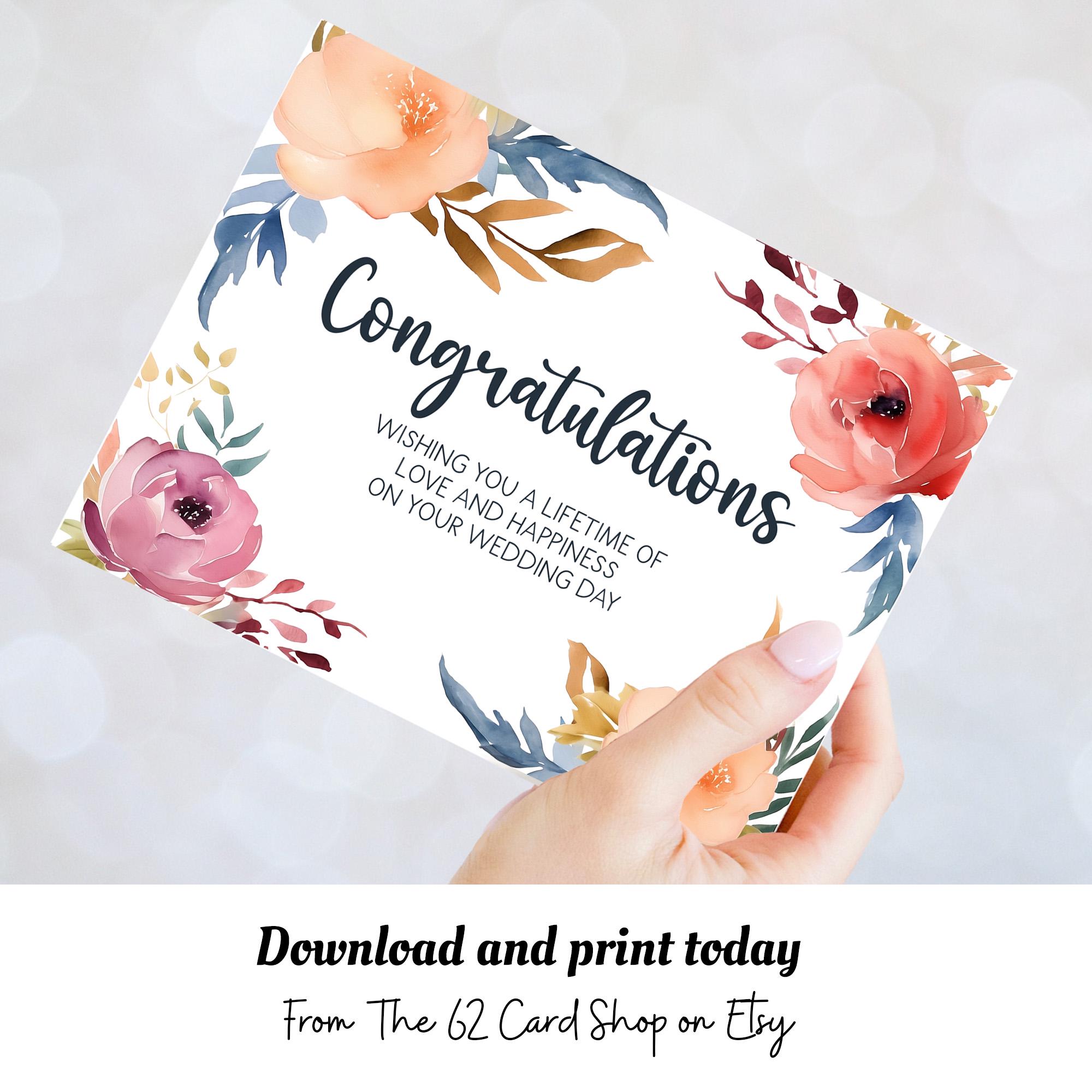 wedding-congratulations-card-printable-happy-wedding-day-card-congrats-to-the-newlyweds-card-friend-wedding-card-digital-download-etsy for Free Printable Printable Wedding Congratulations Card Template Wedding Congratulations Card, Printable Happy Wedding Day Card, Congrats to the Newlyweds Card, Friend Wedding Card, DIGITAL DOWNLOAD - Etsy for Free Printable Printable Wedding Congratulations Card Template