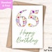 Printable 65th Birthday Card in Sizes 7x5 &amp; A2 Celebrate a - Etsy