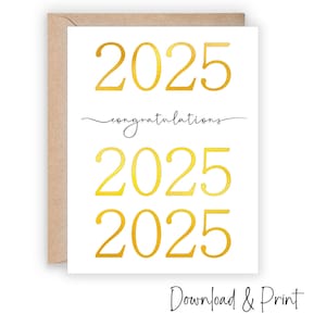 Carte de remise des diplômes 2025 imprimable, félicitations senior 2025, lycée, école de médecine, pour lui, tailles 5 x 7 A2, TÉLÉCHARGEMENT NUMÉRIQUE