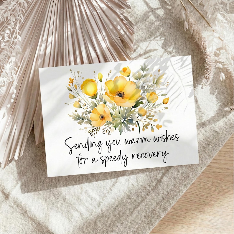 Printable Wishes for a Speedy Recovery Card: Get Well Flowers (sizes ...