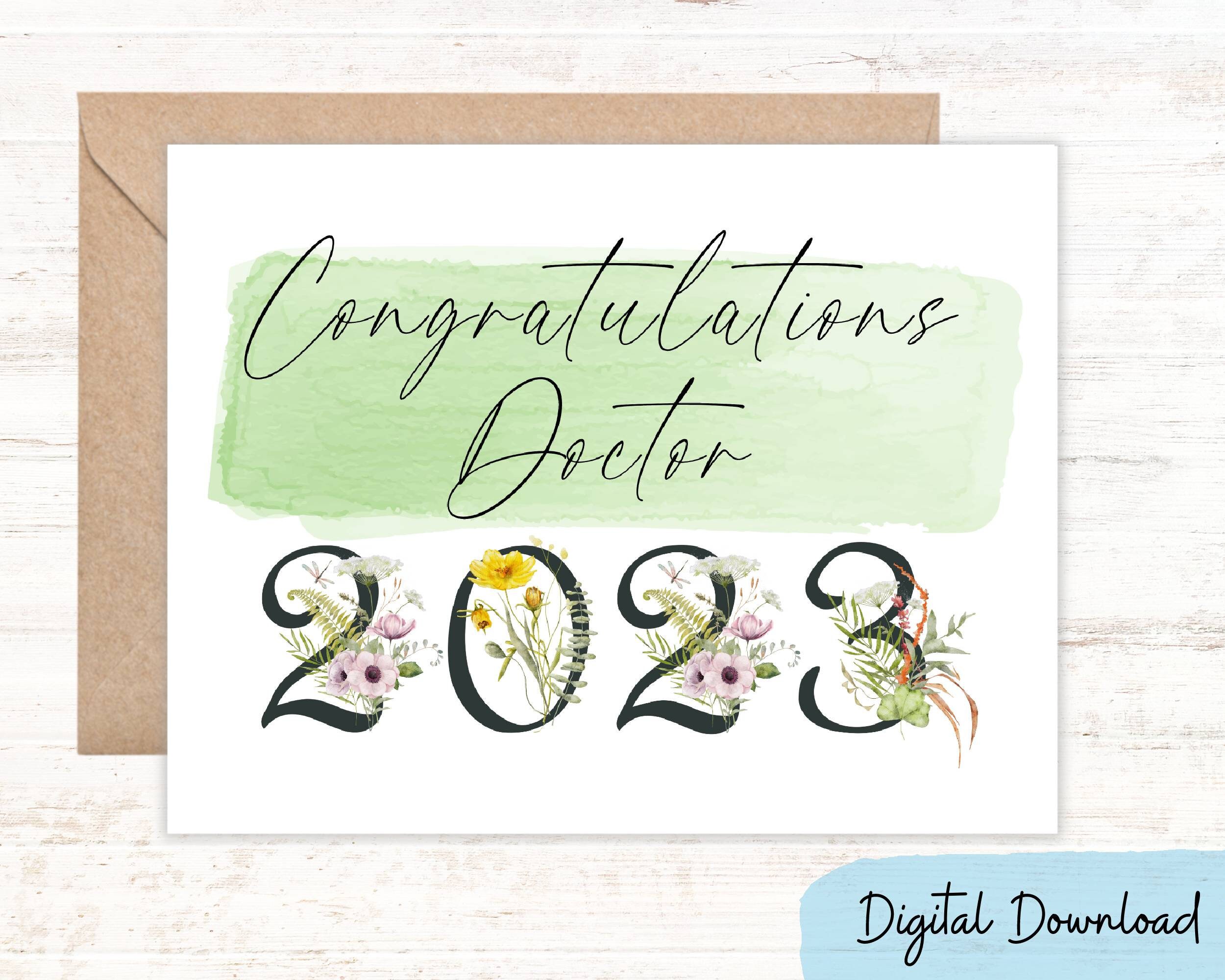 Medical School Graduation Card in Sizes 5x7 & A2 Printable Etsy