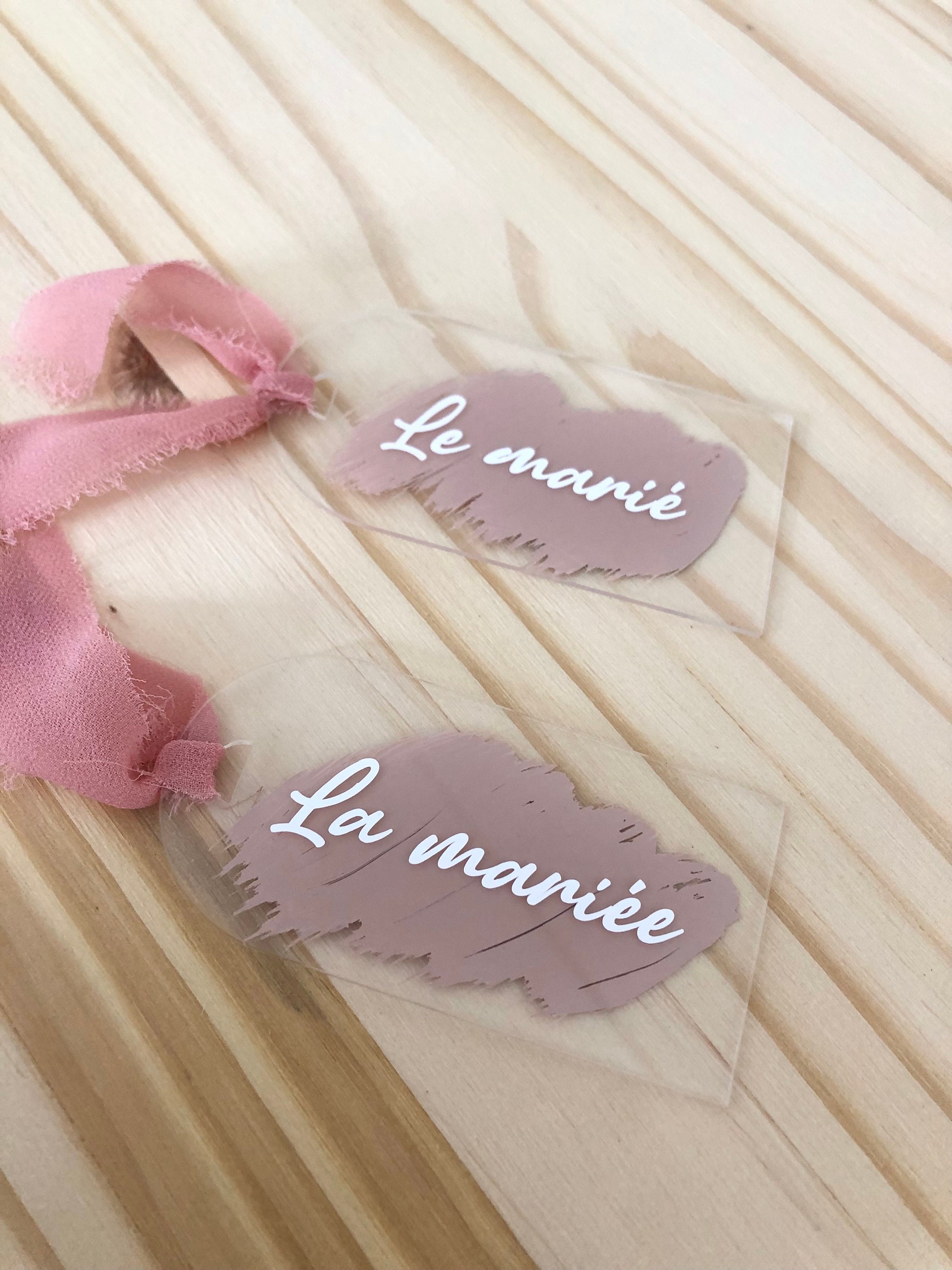 Marque-places Mariage 60 Cartes Place Mariage Brun - 9x10cm - Pour Baptême, Anniversaire - Papier Kraft Carte Bapteme